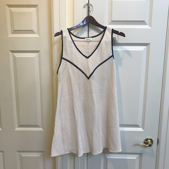 Shoshanna Cream Crotchet Trapeze Knit Cover-up - Picture 2 of 6